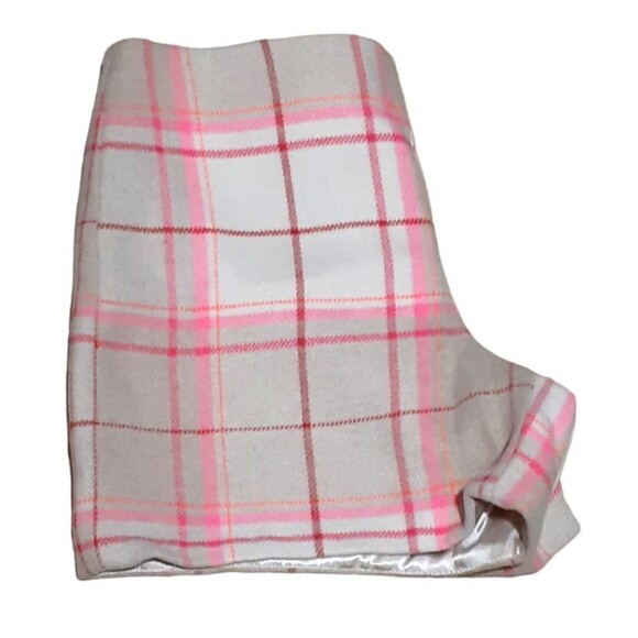 GAP Kids Beige Pink Plaid Wool Blend Girls Shorts 18 Plus - Picture 2 of 7